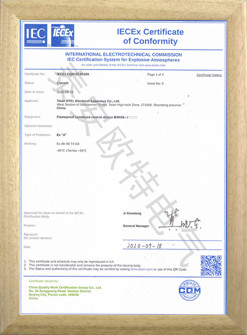 BXK56新IEC认证证书
